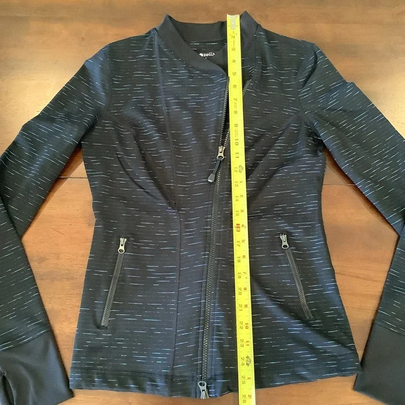 Zella Black Full Asymmetrical Zip Jacket Medium - Picture 8 of 8